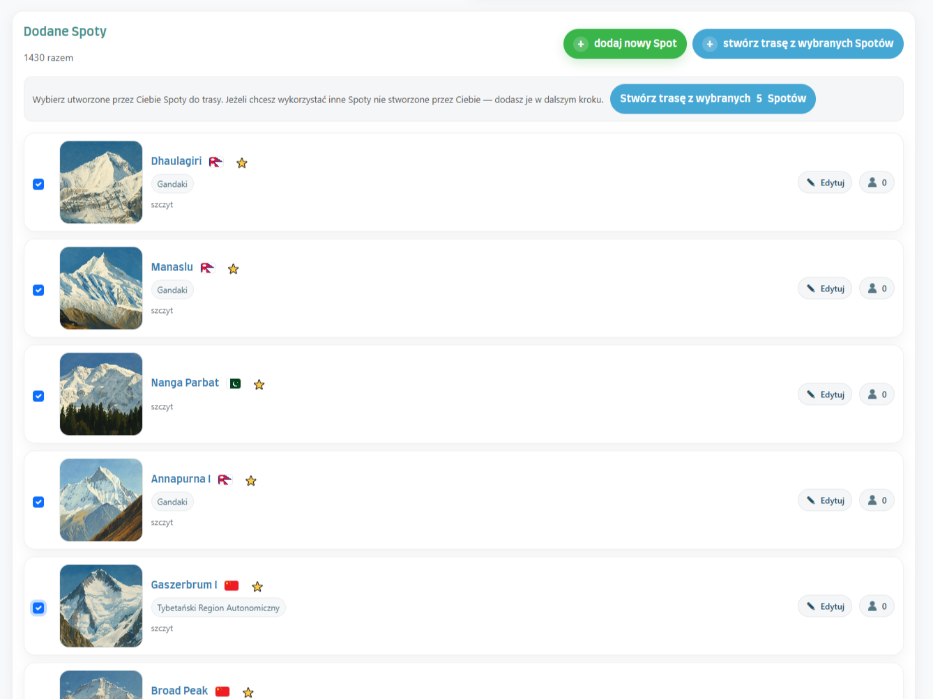 Advanced public creation flows for Spots and Trails